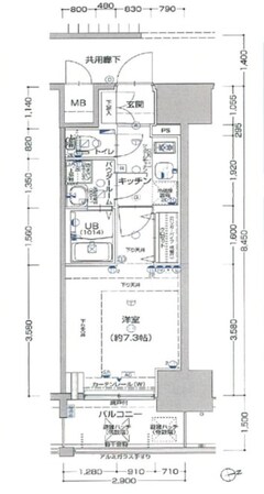 尼崎駅 徒歩5分 7階の物件間取画像